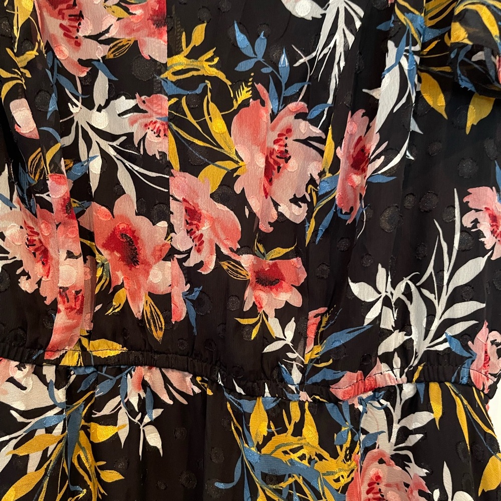 Lane Bryant Floral Black Dress - Picture 4 of 5